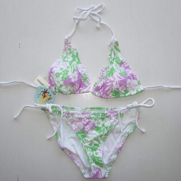 AEROPOSTALE Tropical Print String Bikini - Sz Med - NEW - Picture 9 of 11